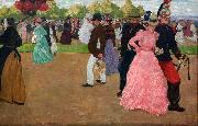 Henri Evenepoel Sunday Stroll in the Bois de Boulogne France oil painting artist